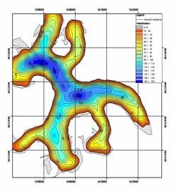 Interpolation of ice-thickness measurements and construction of a bedrock map