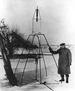 History of Space Exploration Dr. Robert Goddard s Liquid Fueled Rocket March 16, 1926 Courtesy of NASA Goddard Dr.