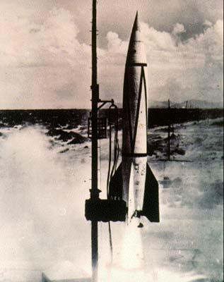 The rocket they developed by 1944 was called the V-2. It was also the first rocket to reach the fringes of space.