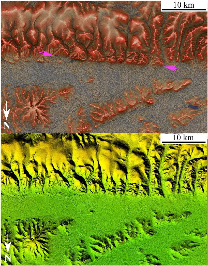 mountainous areas in its northern part and south western part. Figure 2 shows the landscape of Mongolia, the RRIM created from STRM3 of NASA and JPL.