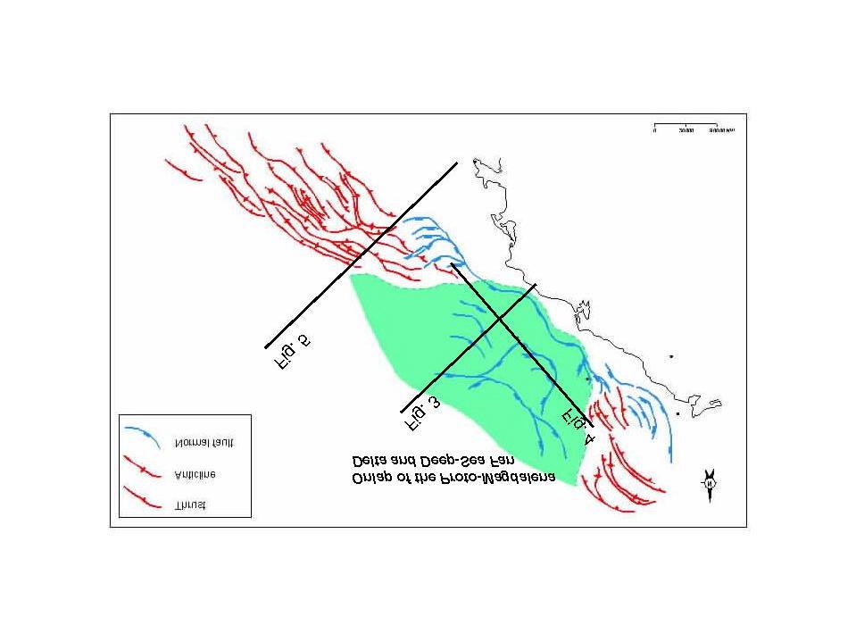 Fig. 2. Structural sketch of the Offshore Cartagena area.