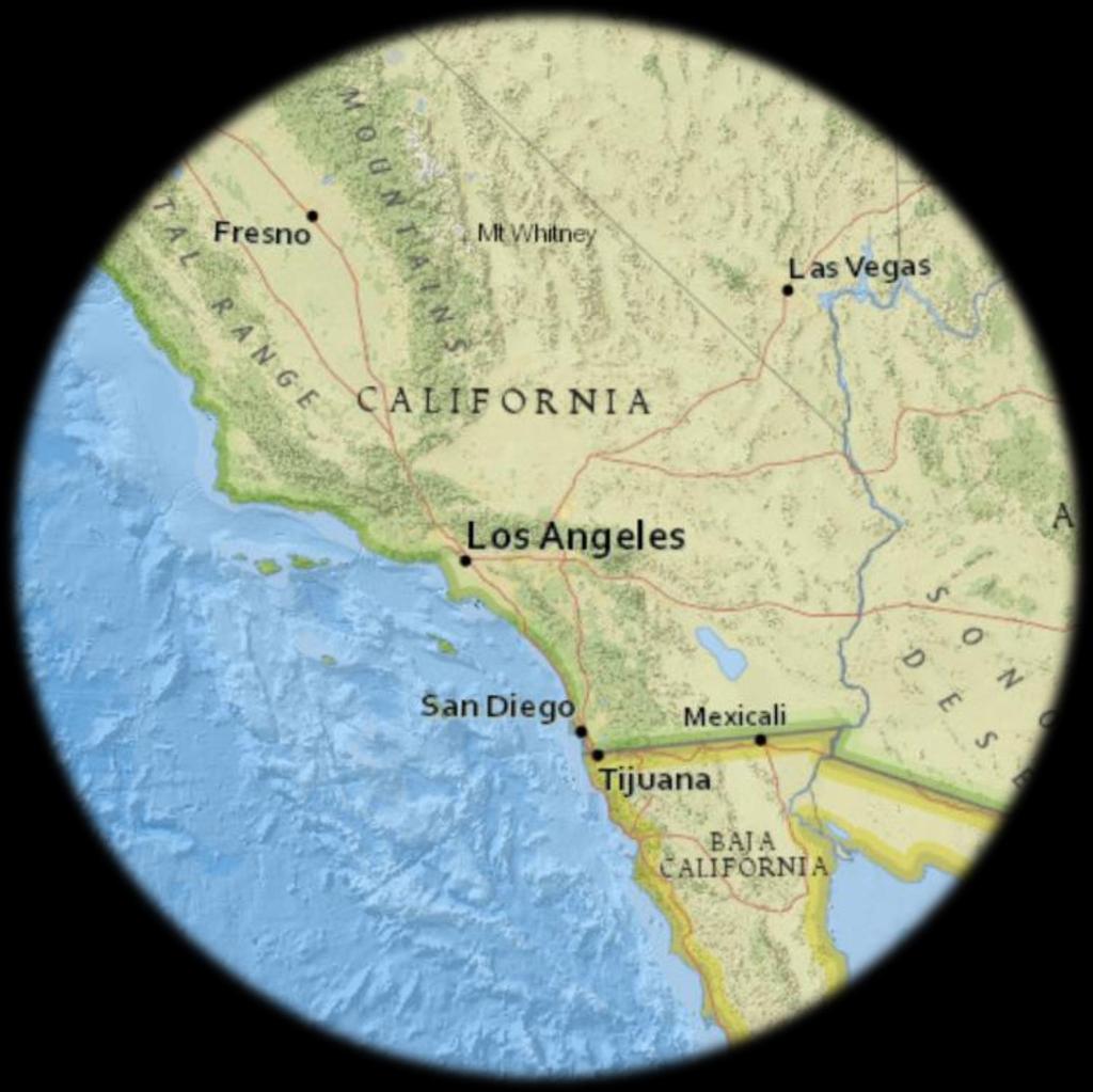 Location Q: What are the coordinates for Los Angeles? A: It depends on the coordinate system.