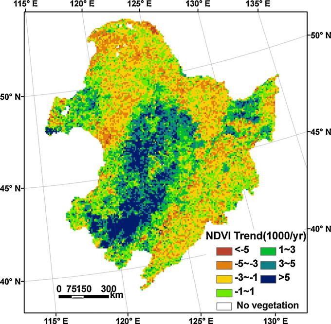 D. Mao et al. / International Journal of Applied Earth Observation and Geoinformation 18 (2012) 528 536 533 and temperature was observed in the Lesser Khingan and Changbai Mountains.