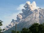 Pyroclastic Flow in explosive eruptions, tephra combines with gases to