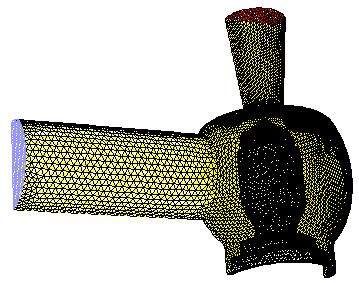 Numerical simulation of 3D flow through a control valve Fig. 1. Overview of the calculation grid on the valve surface. Fig. 2.