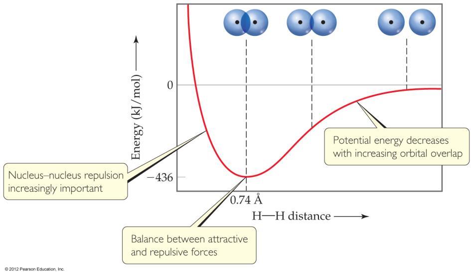 Overlap Increased overlap brings the electrons and nuclei closer together while simultaneously decreasing