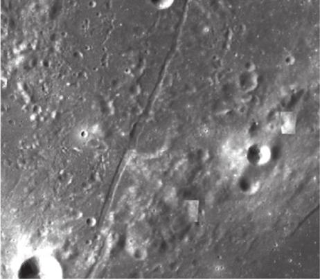 D.M. Hurwitz et al. / Planetary and Space Science 79 8 (213) 1 38 3 5 km 1 N 1 km 2 5 km 1 2 km 4 Fig. 2. Examples of various types of rilles observed on the Moon. (a) Tectonic graben (e.g., features in this WAC image centered at 18.