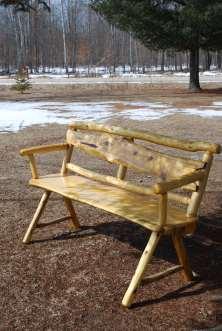 Made of thick pieces of wood, these sturdy benches still maintain that rustic appeal.