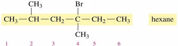 Formula, branched chain, C H 3, C H with single bond above, C H 3. name, isopropyl.