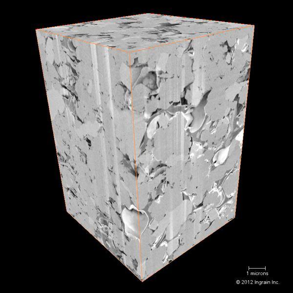 3D SEM Imaging: VMM Basin pore 1 micron Surface of 3D FIB-SEM