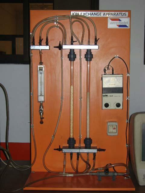 Ion-Exchange Apparatus Water softening and several other industrial operations make use of the ion exchange process.