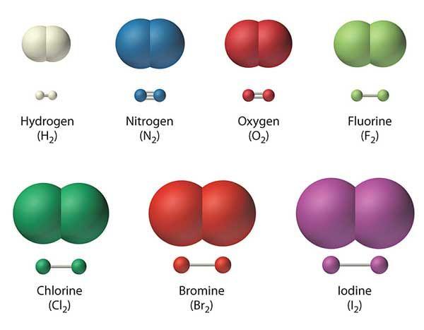 What are common examples of molecules?