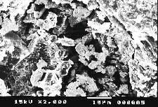 The transmineral porosity created by the recent fracturing of the weathering stone under the influences of physical and chemical
