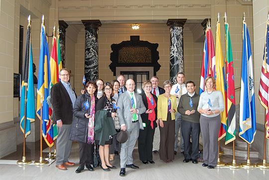 Visit of the United States NationalSection of the PAIGH to the General Secretariat of the OAS (Photograph: OAS, Washington, D.C.