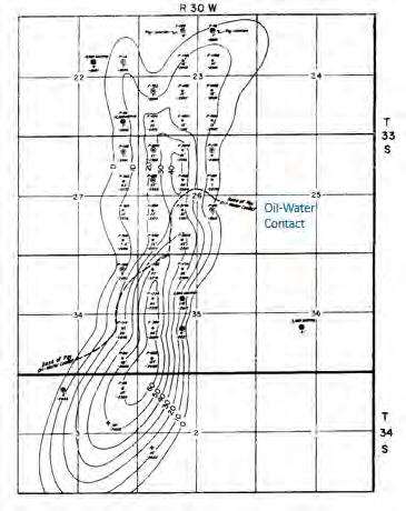 Novinger Field - continued Isopach Map- Pawnee Porosity Structure Map- Cherokee Shale 4 mile long