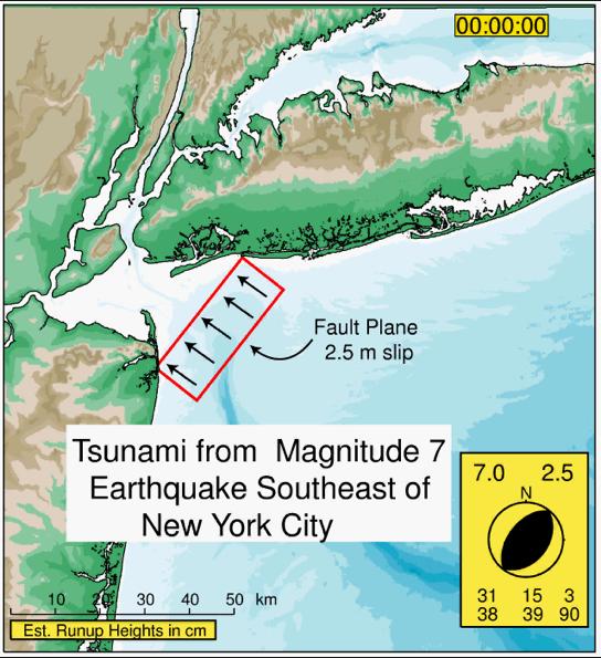 New York City Tsunami from M7 Quake Courtesy