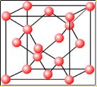 Each oxygen is bonded to 4 hydrogen atoms in a tetrahedron.