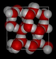 The oxygen atoms in distorted water molecules have 2 strong bonds to hydrogen and 2 weak ones. The oxygens in tetrahedral, ice-like water have 4 equivalent bonds to hydrogen.