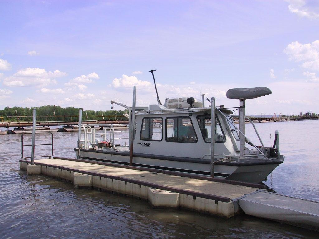 Figure 4. Data collection boat.