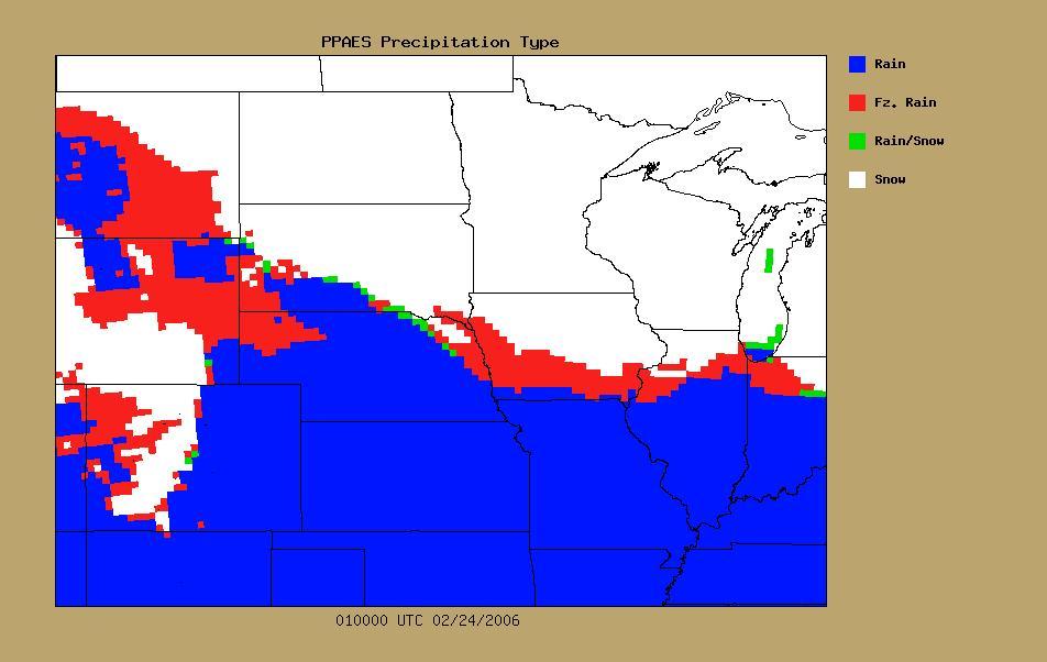PPAES Development Model and Analyses Precipitation type software complete. Refines precipitation rate estimates.