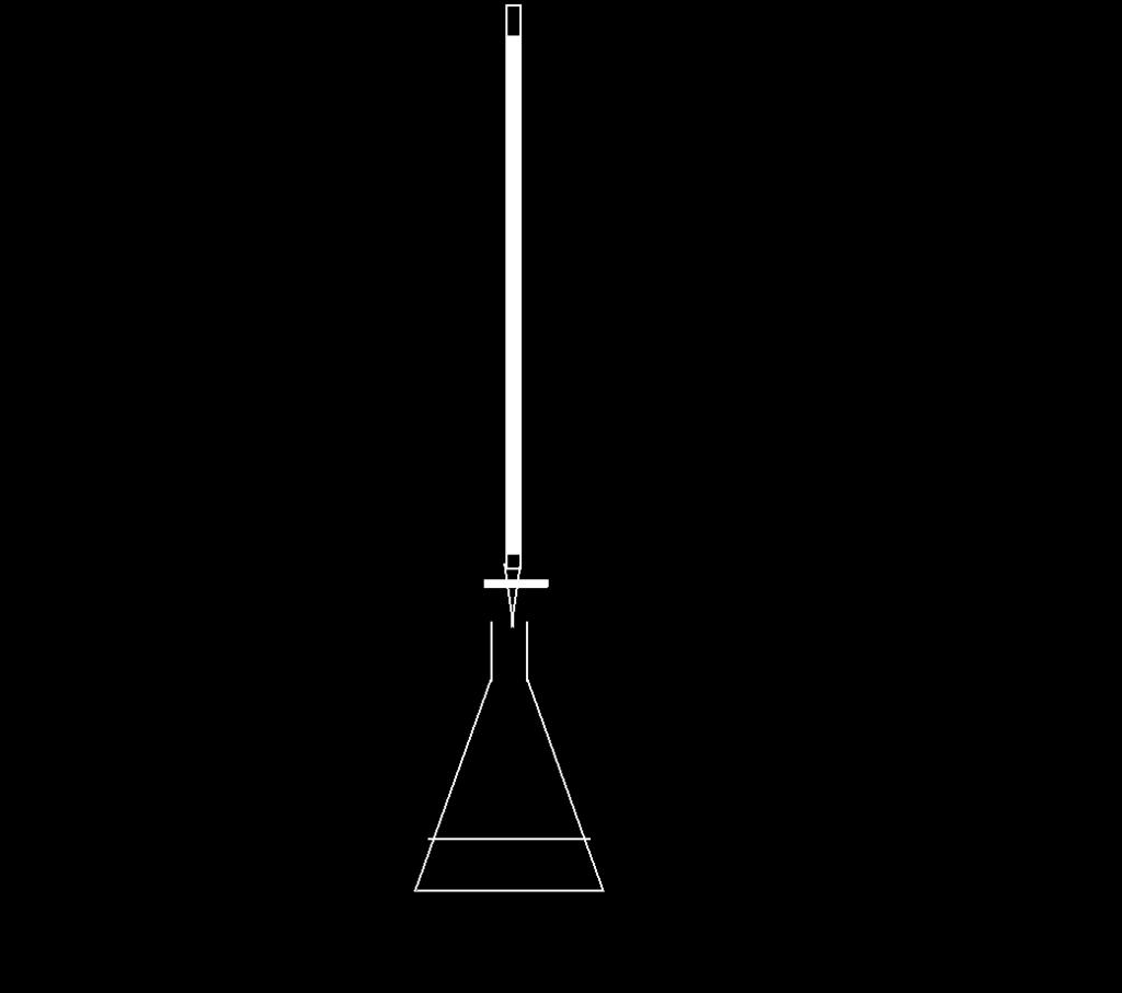 4. Open the stopcock on the burette to slowly add the AgNO 3 solution to the flask. The white precipitate AgCl starts to form making the solution in the flask a cloudy white. 5.