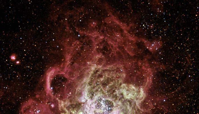 NGC 604, is one of the largest known regions of star birth seen in a nearby galaxy.
