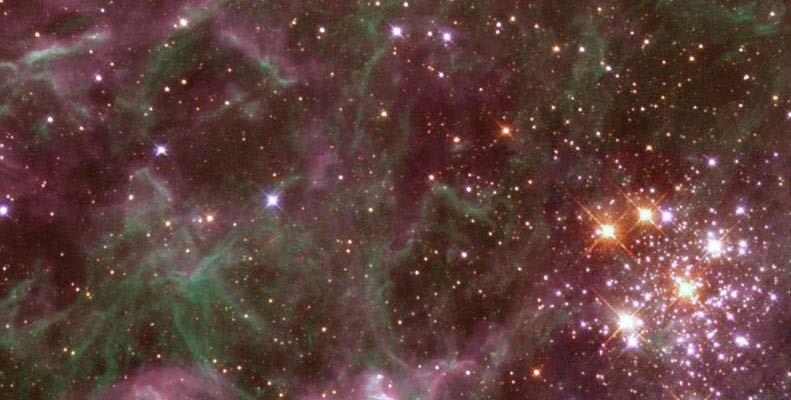 which resides in our Galactic neighbor, the Large Magellanic Cloud. Many of the stars in Hodge 301 are so old that they have exploded as supernovae.