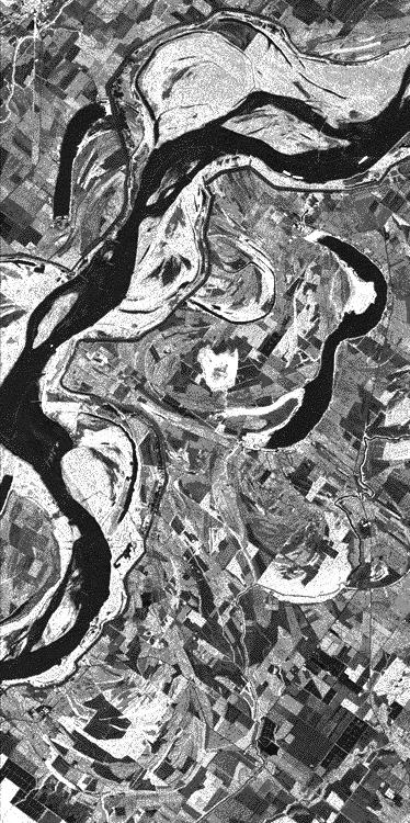 6. Identify any three fluvial landforms on the image above and describe how they formed.
