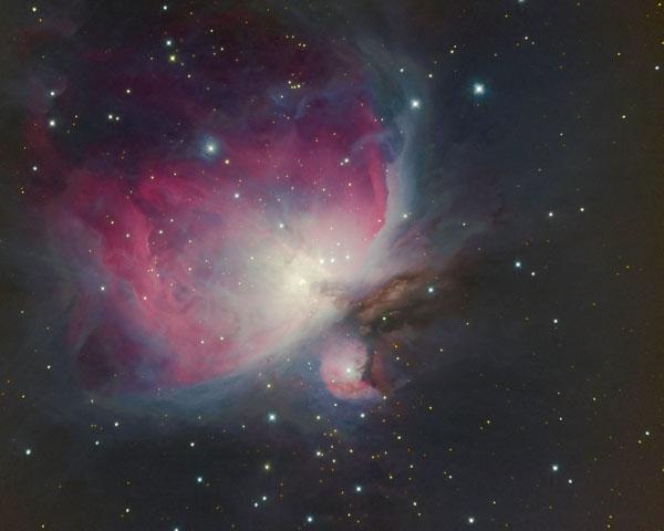 The Messier Objects 61 Fig. 2.43 Photo of M43 (lower portion of photo, below M42); 8 5 min red, green, blue exposures, SBIG STL11000 camera, Guan Sheng Optics 8 Ritchey-Chretien telescope.