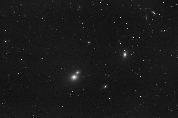 The Messier Objects 79 M59 (NGC 4621) Elliptical 12 h 42.0 m, Virgo April 26 galaxy +11 39 55 million light years 5.4 3.7 9.7 This is part of the Virgo galaxy cluster (see M49/NGC 4472).