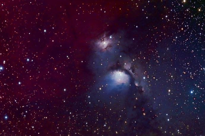 The Messier Objects 101 Fig. 2.78 Photo of M78; 18 5 min luminance, 6 5 min red, green and blue exposures with a ST- 10XME camera, Takahashi FSQ 106 mm f/5 telescope on AP900GTO mount. North is up.