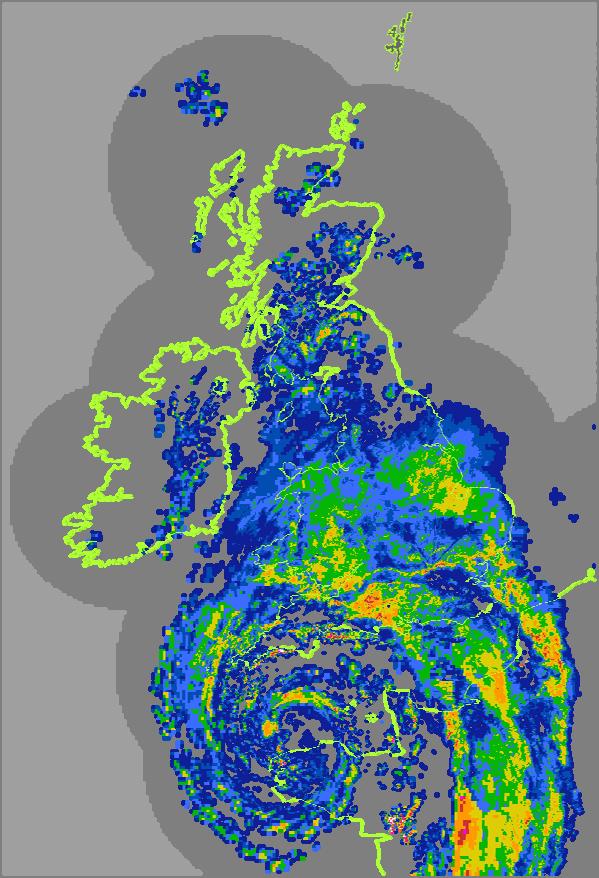 (bands of cloud and rain) move eastwards or north-eastwards across the North Atlantic, bringing with them unsettled and windy weather - particularly in winter.