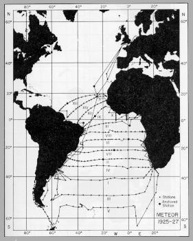 Early Scientific Exploration In the 1920s the German vessel SMS Meteor studied the