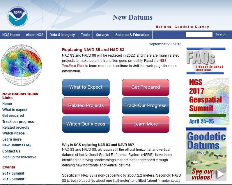 To Learn More Visit the New Datums web page