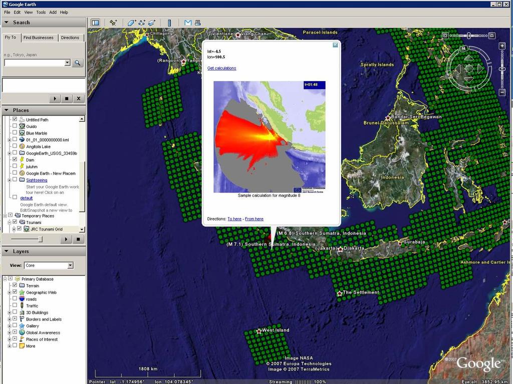 Analysis with Google Earth Presentation of CRITECH Action
