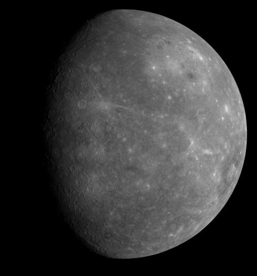 Mercury s vital statistics Mass 3.302x10 26 g (0.055M ) Equatorial radius 2.4397x10 8 cm (0.