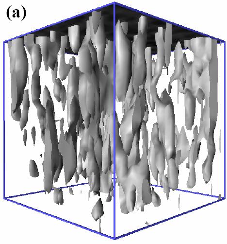 3D isosurface of Q for dissolution 10/25 Elongated permeability structures parallel to flow