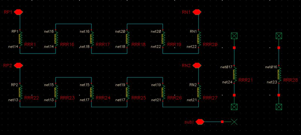 R2 R1 R1 R2 R1 R2 R1 R2 R2 Figure 2-10: Interdigitized Resistor Layout R1 Additional Notes on Resistors In this lab, you will create an interdigitized resistor pair as well.