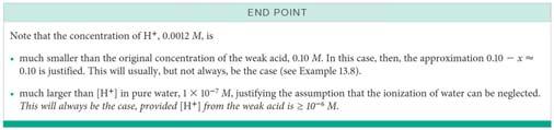 expression K a 2 x a x Where a is the initial concentration of weak acid, you can neglect x in the denominator if doing so does not introduce an error of more than 5%, i.e., x if 0.