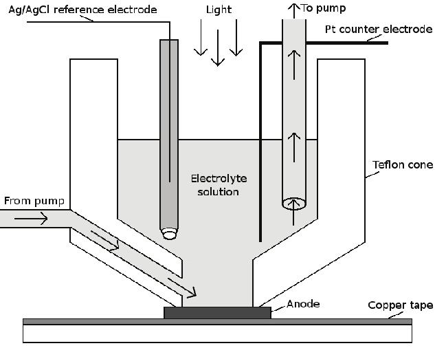 SUPPLEMENTARY INFORMATION Figure S2. Electrochemical cell setup with illumination.