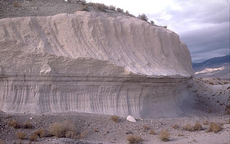 two main types of deposits ash fall and ash flow. But within those two categories the ash sheets have been further divided into 9 distinct layers.