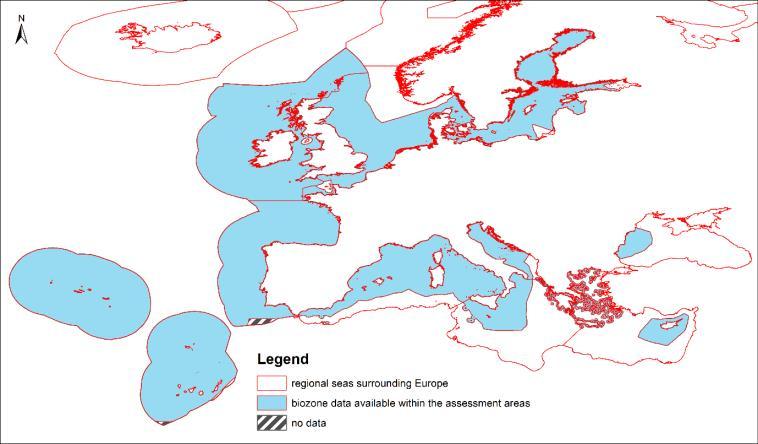 Marine protected area assessment framework data Data availability influencing the framework design: Missing pan-european and MPA data (species tabular and spatial, fine scale habitat, tabular data