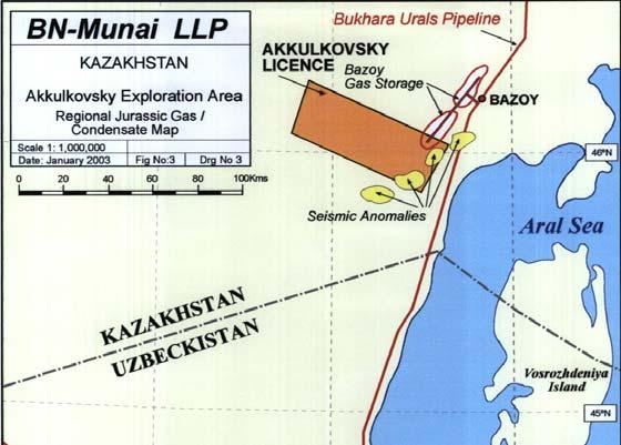 Deep Exploration Potential Kuanysh Reported 445 BCF Gas Condensate Urga Reported 1.