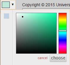 8. Change Background Color Click on. In the following dialog you can select the lightness and saturation of the color in the left, and the hue in the right field.