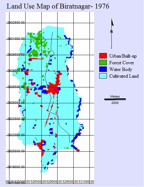 Land Use Statistic of Biratnagar 1976-2009 Years 1976 1990 1999 2009 Land use type Km² % Km² % Km² % Km² % Urban/
