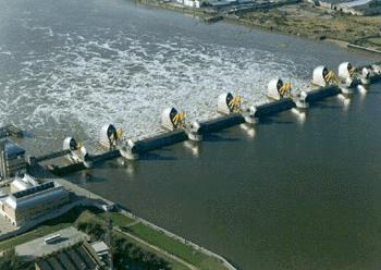 The Thames Barrier built from