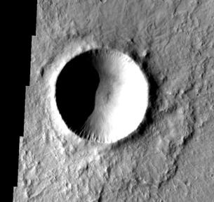 and ejecta are still visible Mostly eroded or