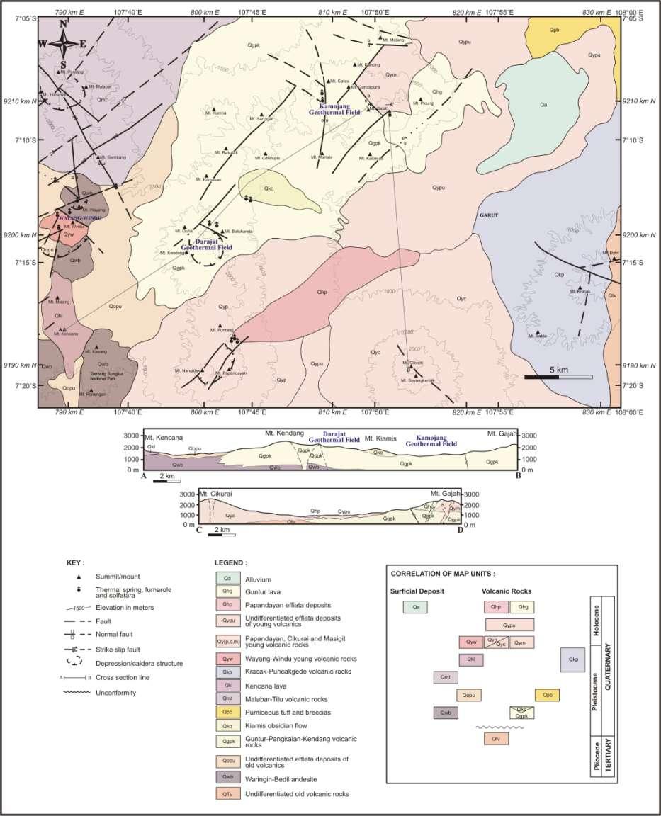 Figure 2.2.Regional geology of the area of Garut.