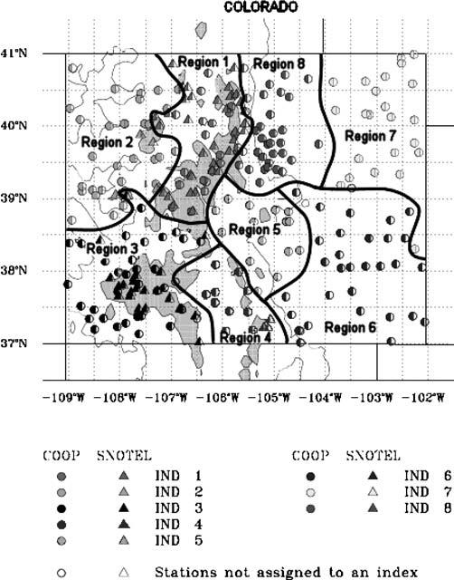 1466 R.A. Pielke, Sr., et al. Pure appl. geophys., Figure 9 Climate divisions for the state of Colorado (from Klaus Wolter, NOAA-CIRES Climate Diagnostic Center).