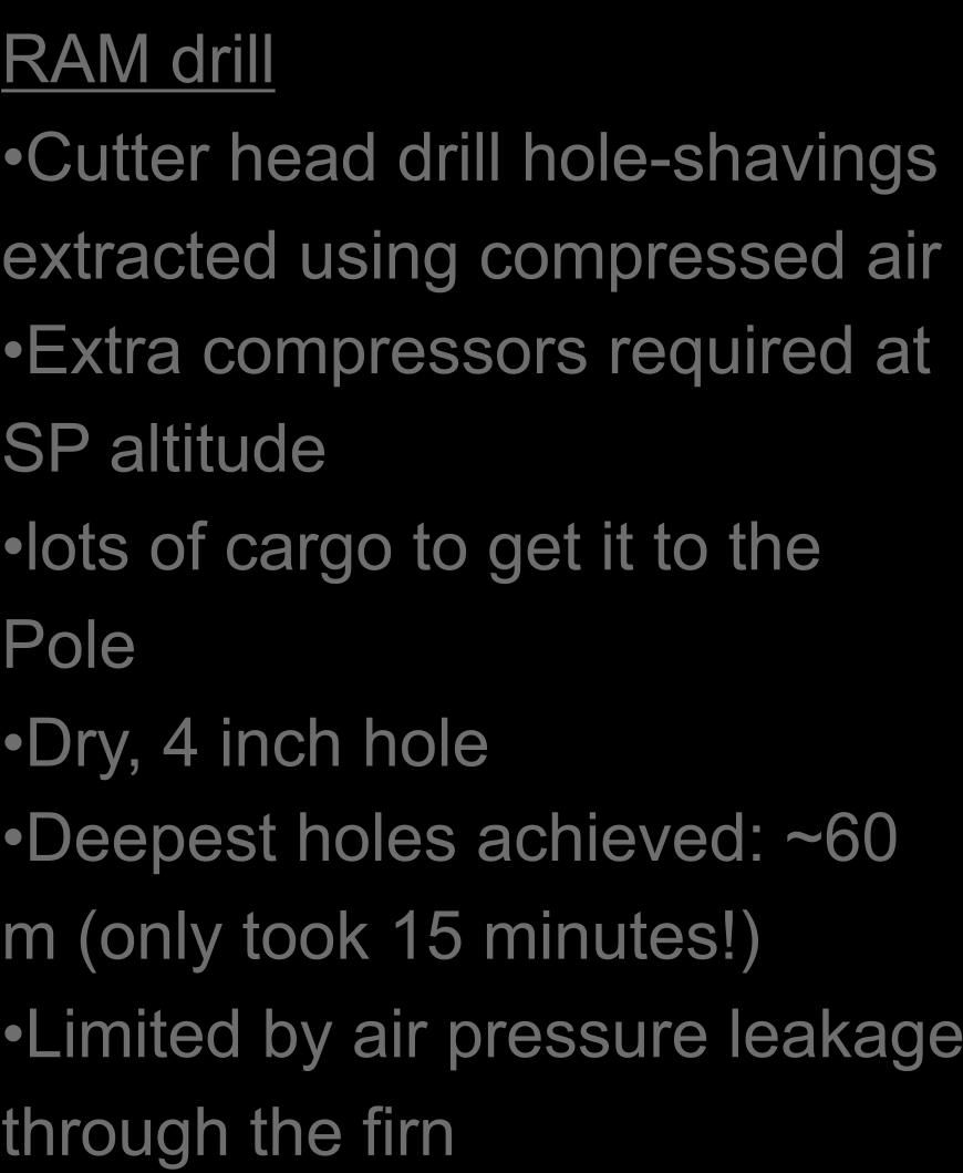 extracted using compressed air Extra compressors